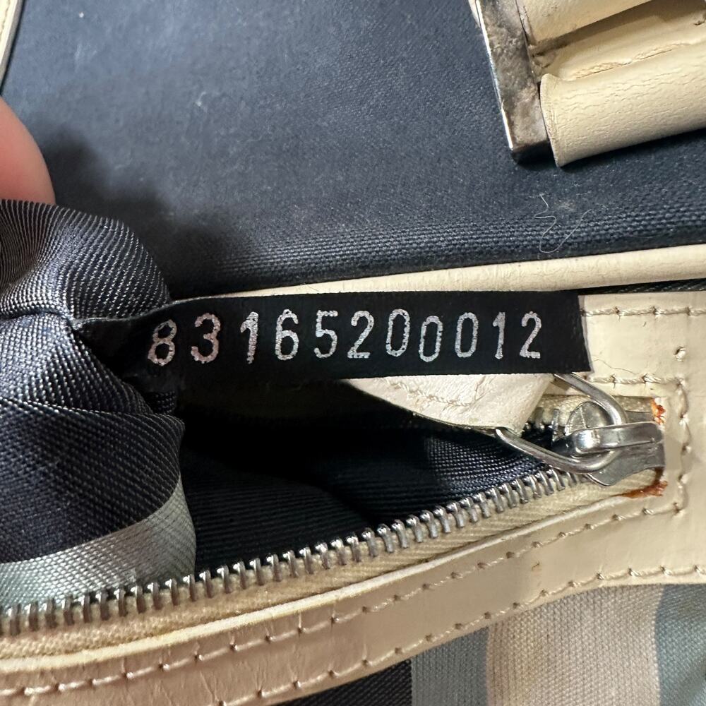 Vintage Fendi Mini Boston Top Handle Bag Navy Blue Satchel Luxury‎ Travel Preppy - Picture 10 of 16